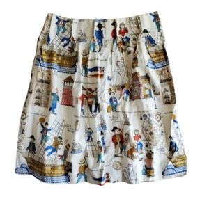 Vintage Waverly Pirate Chintz Pinch Pleat Drape